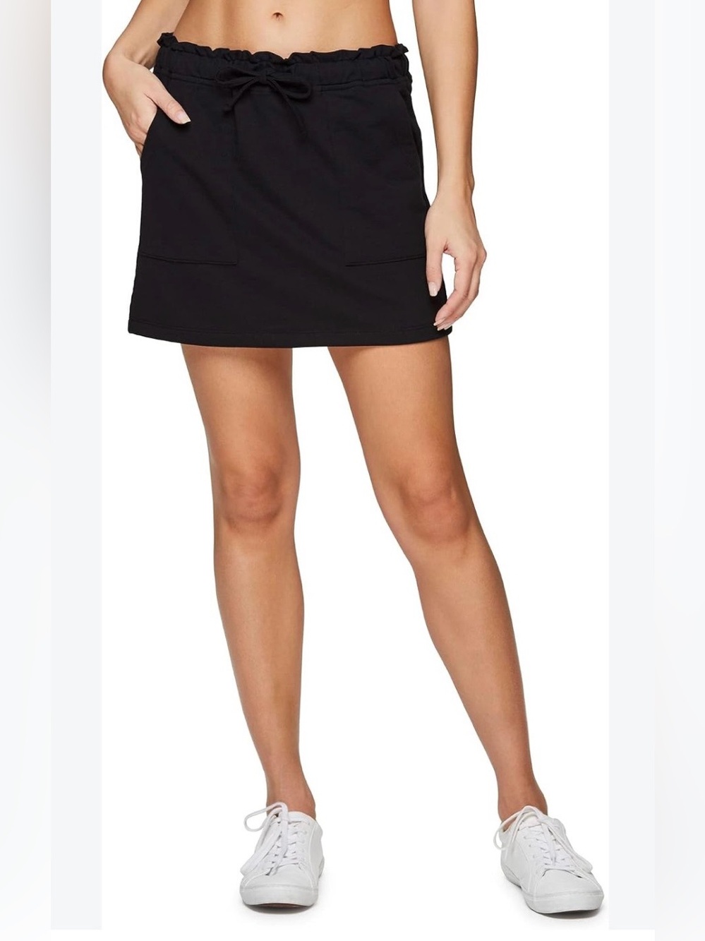 RBX Black Mini Skirt with Drawstring Waist